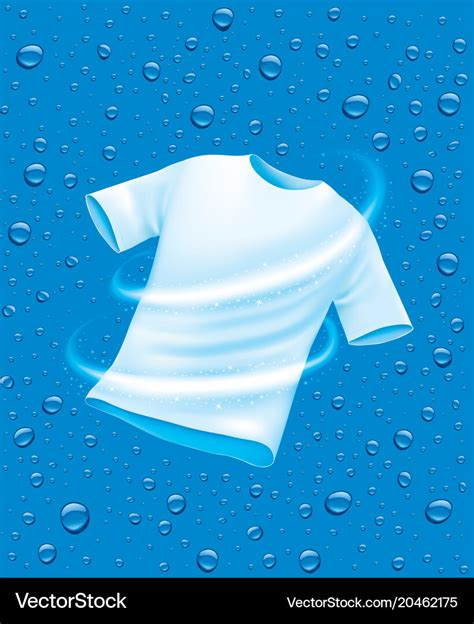 White shirt washing in water Royalty Free Vector Image