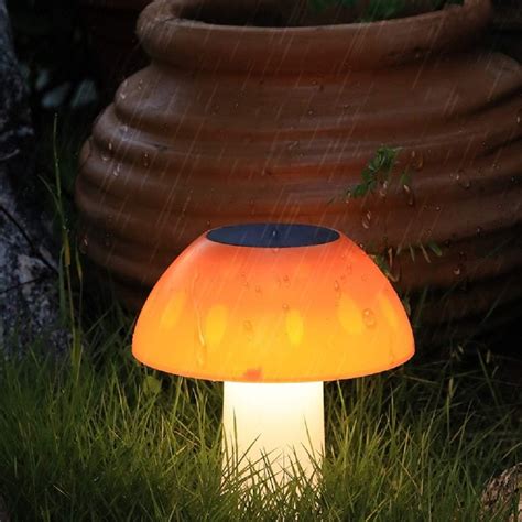 Solar Mushroom Lights Outdoor Ground LED Landscape Lights Light Sensor Waterproof Light ...