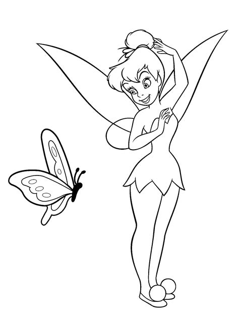 Tinkerbell Coloring Pages | Disney coloring pages, Tinkerbell coloring pages, Fairy coloring