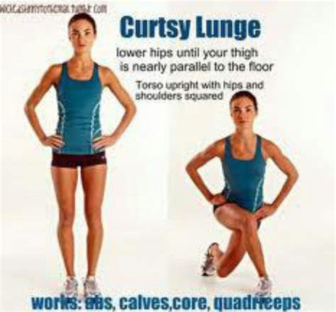 Curtsy lunge | exercises | Pinterest | Lunges, Leg exercises and Exercises