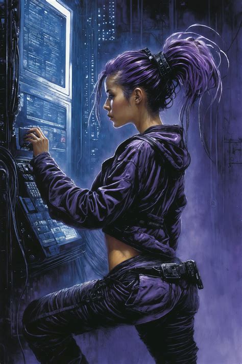 Cyberpunk hacker girl, part 2 by Romazeo on DeviantArt