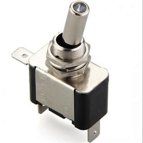 Blue SPST Led 12V 20A Metal Toggle Switch