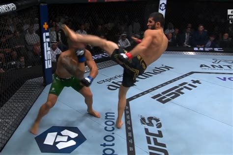 VIDEO: Islam Makhachev Finishes Alex Volkanovski With Sensational Head ...