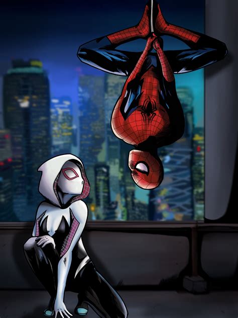 Spidergwen and Spider-man Print - Etsy