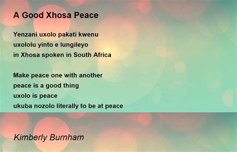 Xhosa Words