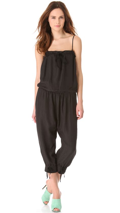 La't By L'agence Spaghetti Strap Jumpsuit in Black | Lyst