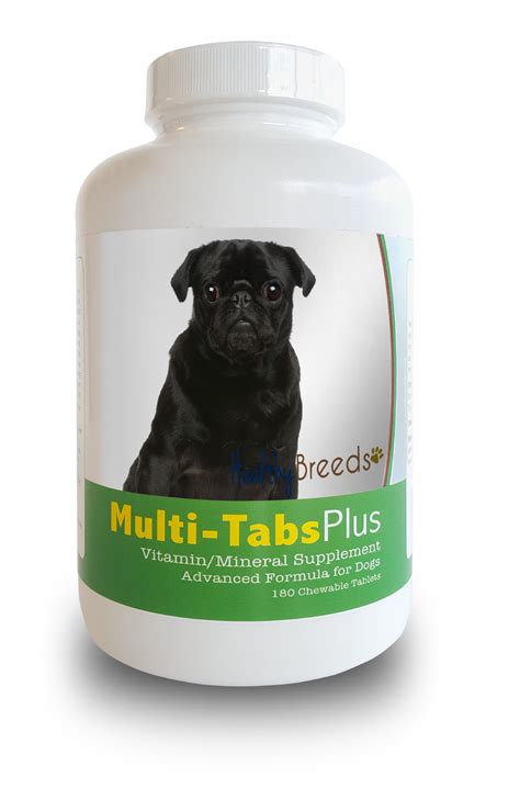 Healthy Breeds Dog Multi-Tab Vitamin and Mineral Supplement for Pug ...