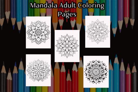 Mandala Adult Coloring Pages Graphic by charmsnkissesXOXO · Creative Fabrica