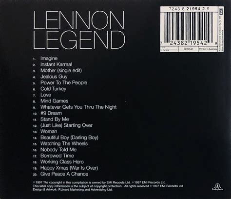 John Lennon Lennon Legend: The Very Best Of John Lennon | vlr.eng.br