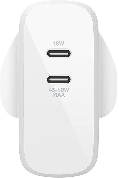 Belkin Boost Charge Dual USB-PD GaN Wall Charger 68W, USB-C Fast ...