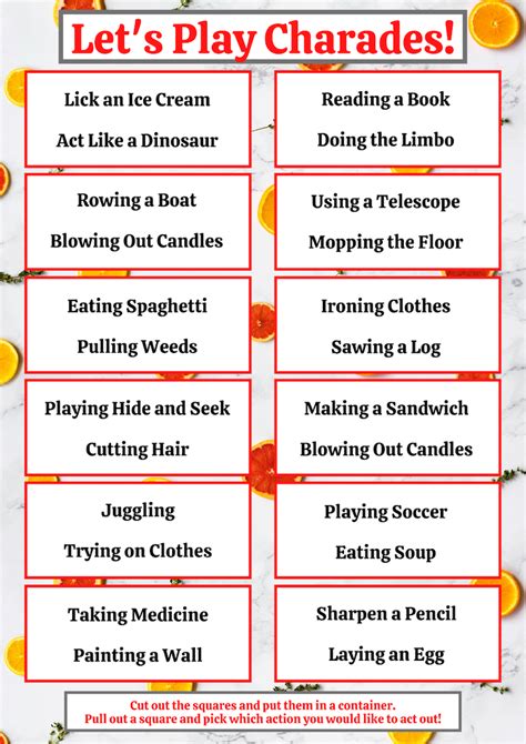 25+ Charades Ideas for a Fun Game Night