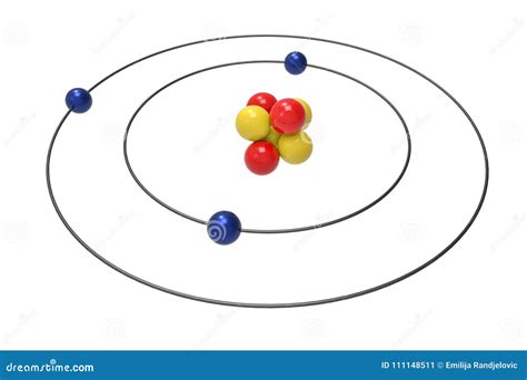 Model Of Lithium Atom Vector Illustration | CartoonDealer.com #164475130