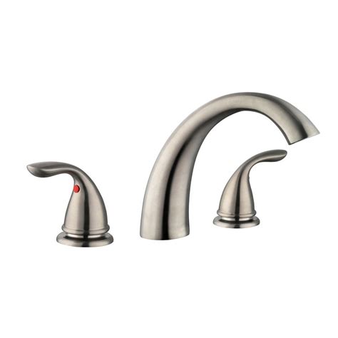 Glacier Bay Builders 2-Handle Deck-Mount Roman Tub Faucet in Brushed Nickel-461-5004 - The Home ...