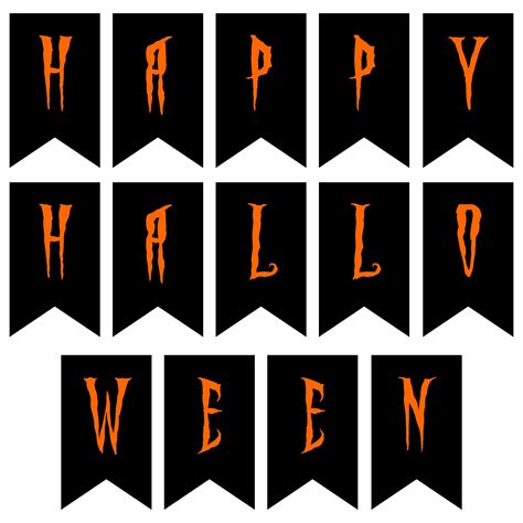 Halloween Banner - 15 Free PDF Printables | Printablee