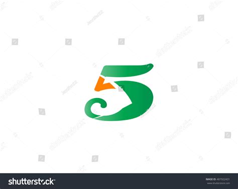 Number Logo Designnumber Five Logologo 5 Stock Vector (Royalty Free) 487922431 | Shutterstock