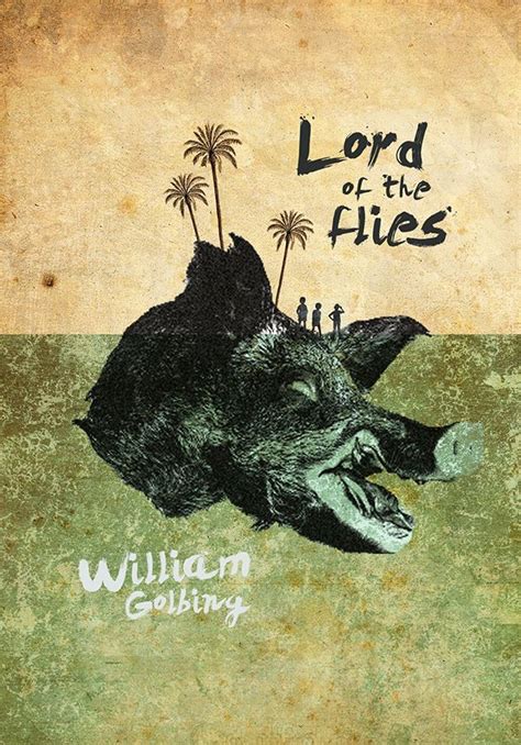 the cover art for lord of the flies by william goffiny, featuring an ...