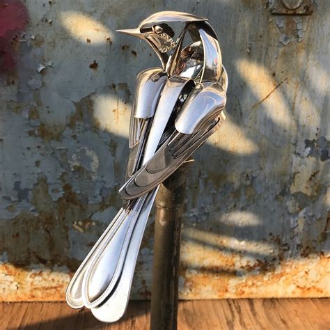 Made from old cutlery | Arte de soldar, Arte de aço, Escultura de metal