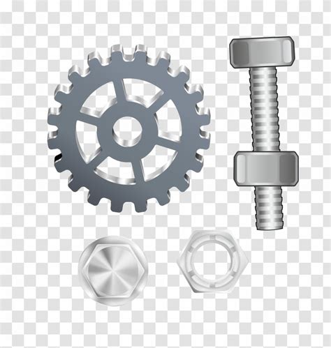 Gear Animation Clip Art - Vector Screw Nut Transparent PNG