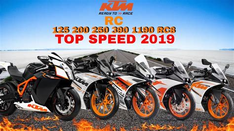 KTM RC 125 200 250 390 1190RC8 Top Speed - YouTube