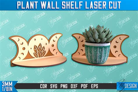 Plant Wall Shelf Laser Cut | Home Decor Graphic by flydesignsvg · Creative Fabrica