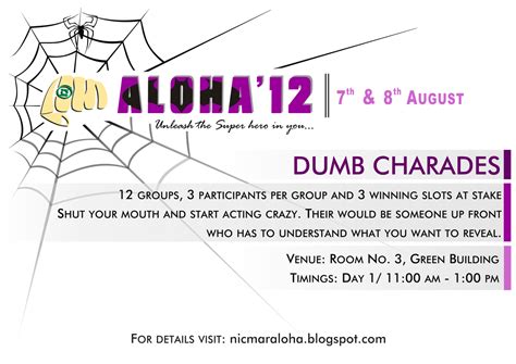 aloha 2012: DUMB CHARADES