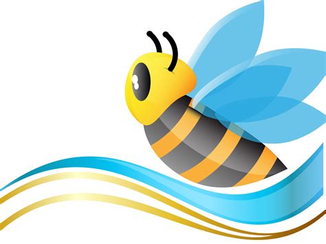 Cute Bee Backgrounds | Animals, Blue, Yellow Templates | Free PPT Grounds