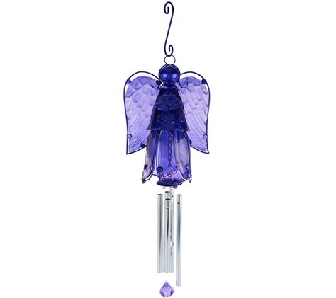 Glass & Metal Angel Wind Chimes by Exhart - Page 1 — QVC.com