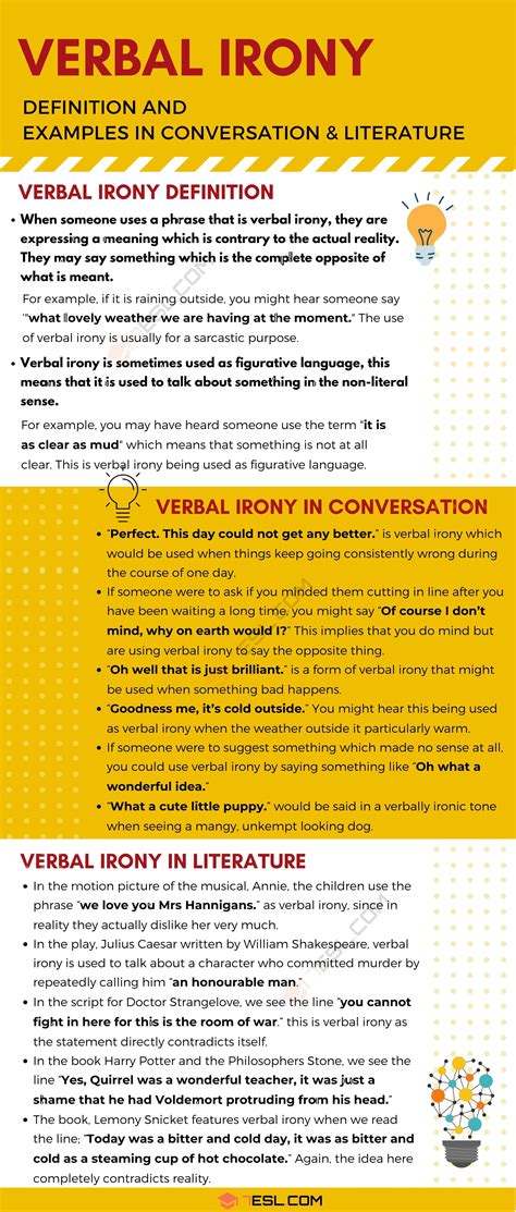 Verbal Irony Definition and Useful Examples in Conversation & Literature • 7ESL