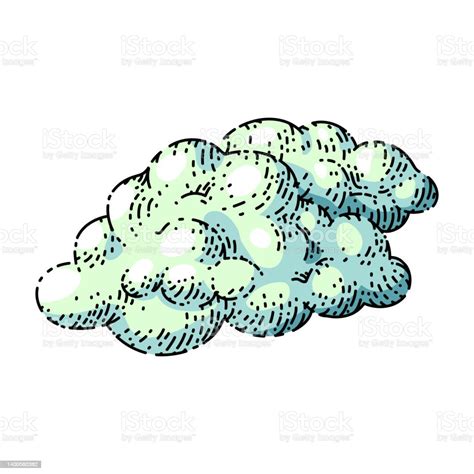 Fluffy Cloud Sketch Hand Drawn Vector Stock Illustration - Download Image Now - Abstract ...