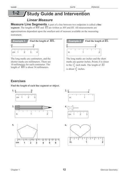 Worksheet 1 2 Measuring Segments Day 1 — db-excel.com