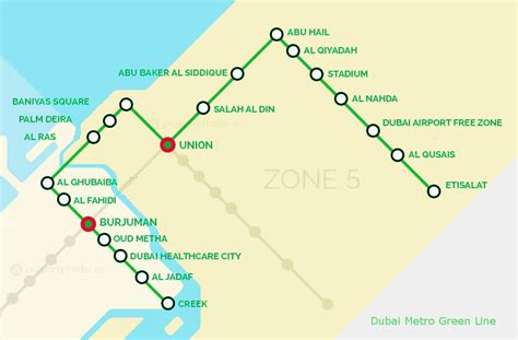 Dubai Metro Green Line Map Schedule Routes Stations W - vrogue.co