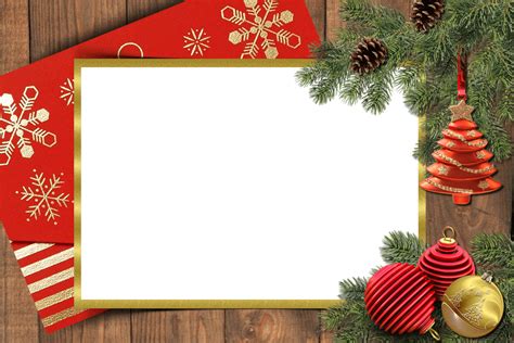 vintage christmas card template frame