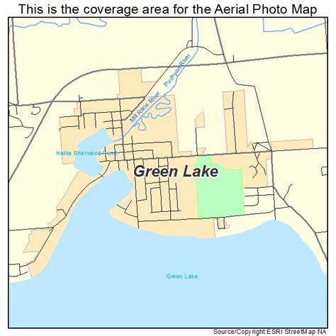 Aerial Photography Map of Green Lake, WI Wisconsin