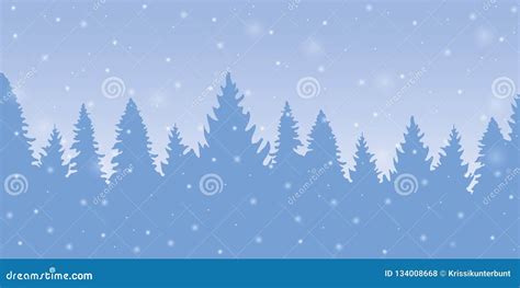 Snowy Blue Winter Forest Background with Firs Stock Vector ...