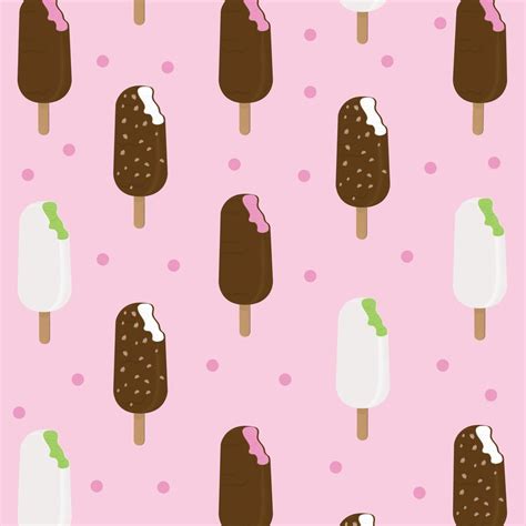 vector pattern of chocolate, strawberry and vanilla ice cream flavors ...