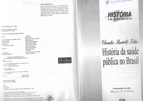 livro historia da saude publica no brasil - Saúde Coletiva