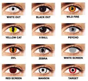 White Eye Contacts Halloween