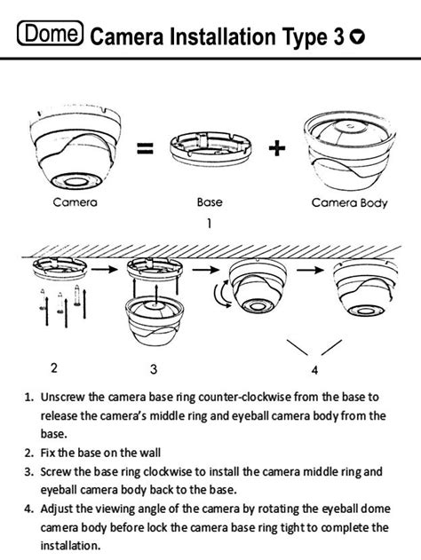 Dome camera installation procedure – 101AVInc.