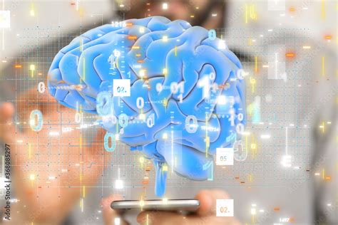 mind AI smart brain artificial system network digital Stock Photo | Adobe Stock