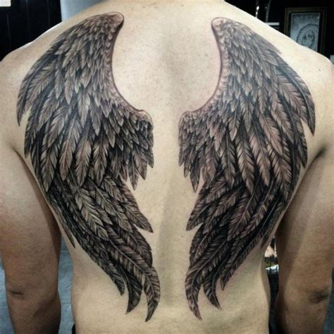 Angel Wings Tattoos On Back For Men