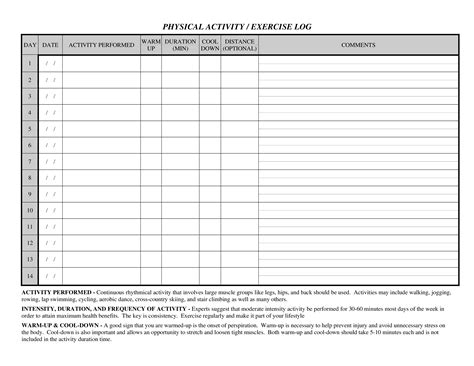 Activity Exercise Log - How to create an activity Exercise Log ...