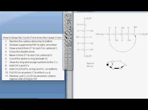 D-ketoheptose linear to cyclic form - YouTube