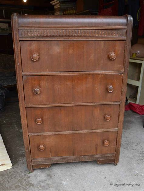 This white dresser makeover turned an old dresser into a beauty again.