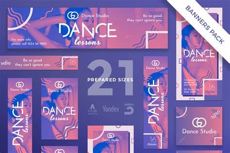 Banners Pack | Dance Lessons Studio | Templates & Themes ~ Creative Market