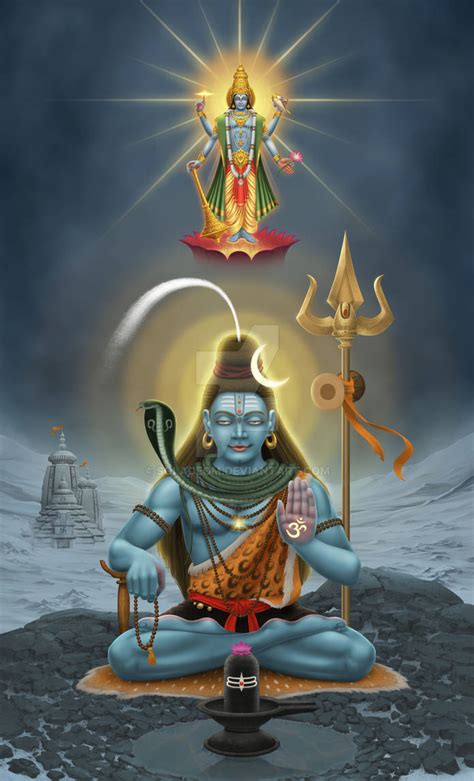 Sri Shiva - meditating on Vishnu by SolaceOm on DeviantArt