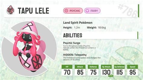 #0786 Tapu Lele - Pokecharms PokéDex