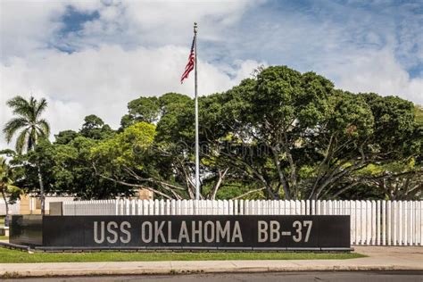 USS Oklahoma Memorial in Pearl Harbor, Oahu, Hawaii, USA Editorial Photo - Image of pearl ...