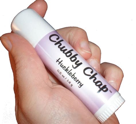 GIANT .5 oz Natural Chubby Chap lip balm Huckleberry FREE