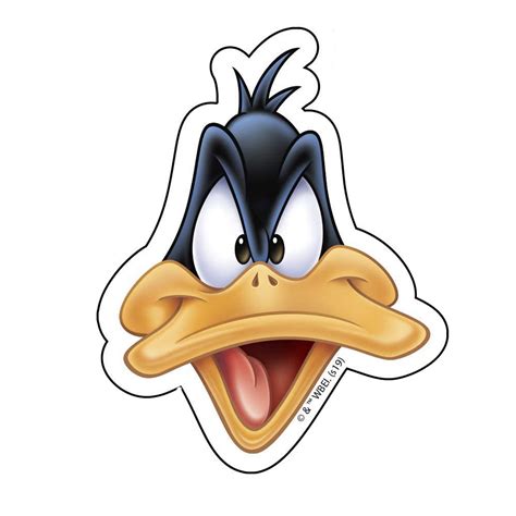 Looney Tunes Daffy Duck Face Vinyl Car Emblem