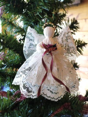 4 Victorian Handmade Lace Angels | Christmas tree decorations diy ...